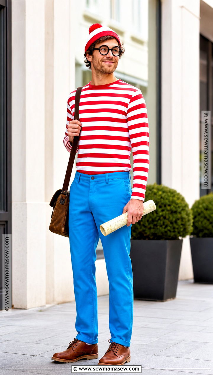 Wheres Waldo Costume With Striped Shirt - 50 men halloween costumes