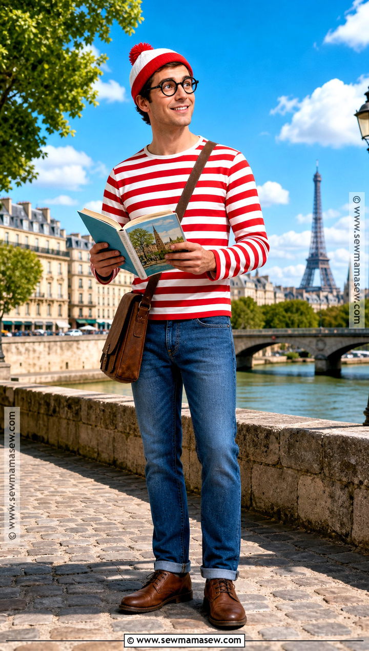 Wheres Waldo Costume With Striped Shirt - 30 Simple Halloween Costumes for Men