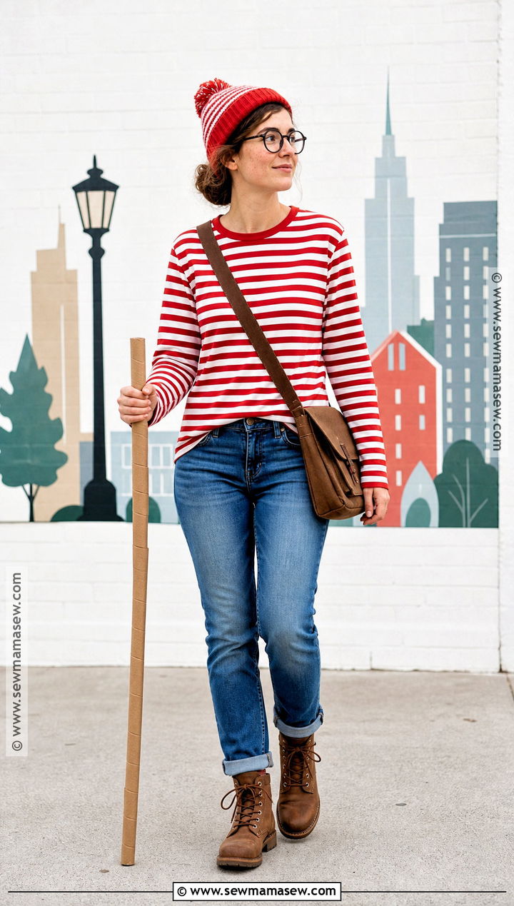 Wheres Waldo Costume With Striped Shirt - 30 story book costumes