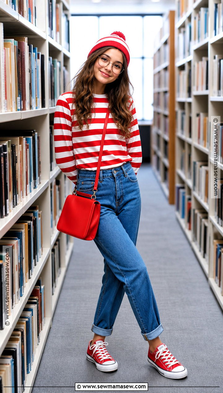 Wheres Waldo Striped Shirt Costume - 30 high school halloween costumes