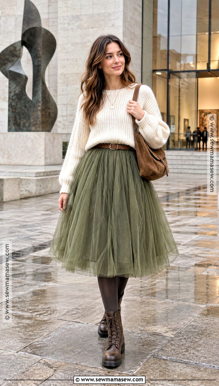 Whimsical Fall Tulle Skirt Outfit - 20 Fall Outfits Whimsical