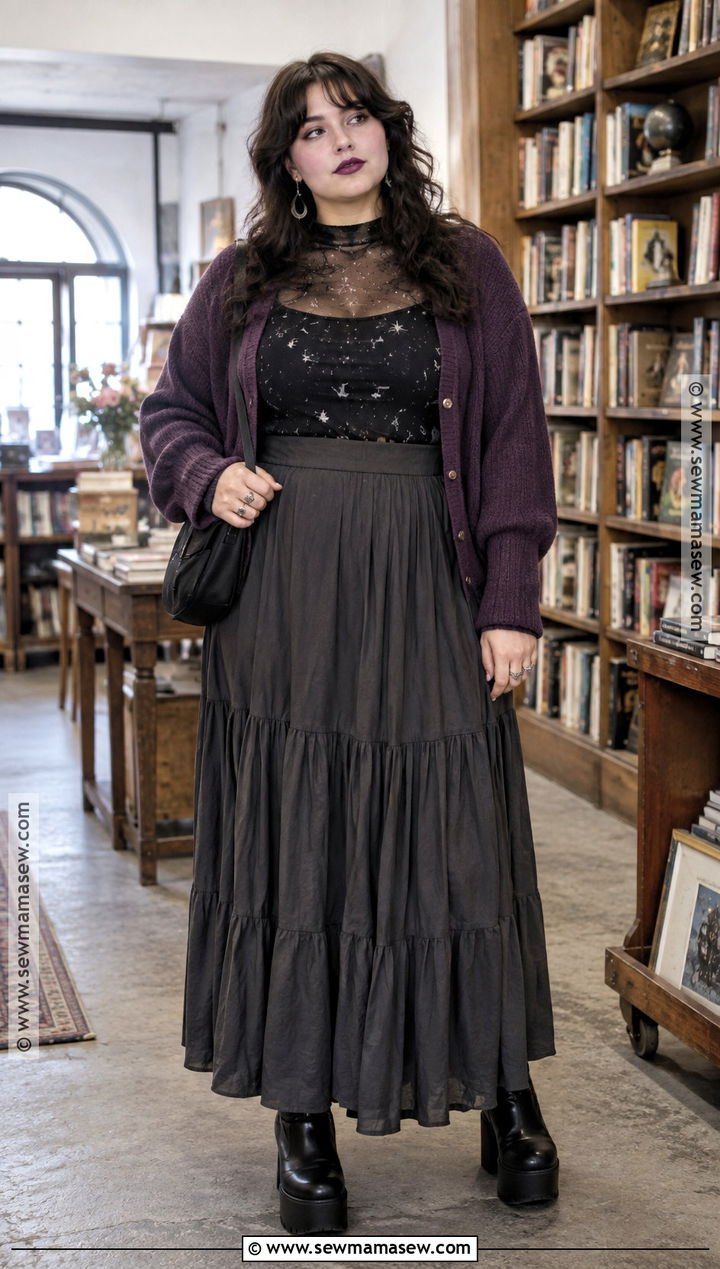 Whimsygoth Celestial Top And Maxi Skirt Outfit - 15 Whimsygoth Fall Outfits
