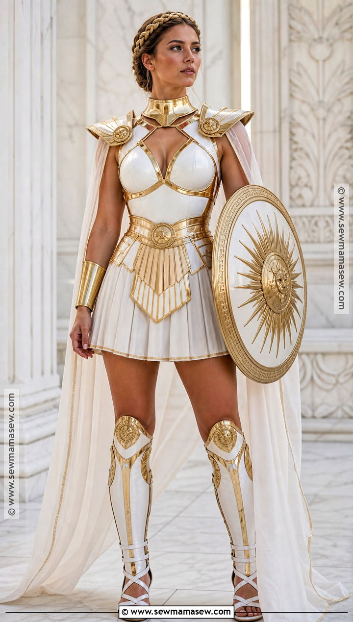 White And Gold Gladiator Costume - 30 gladiator costume ideas