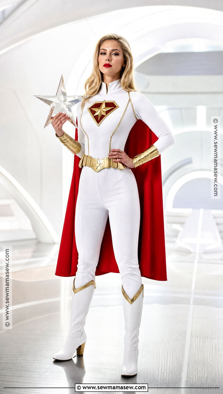 White And Gold Supergirl Costume - 30 Supergirl Halloween Costume Ideas