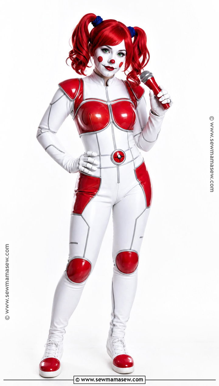 White And Red Circus Baby Cosplay - 40 Circus Baby Cosplay Ideas