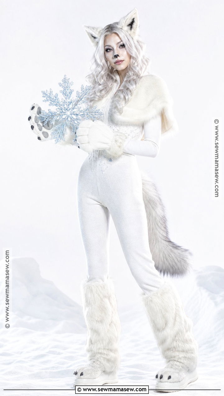 White Arctic Wolf Costume - 40 wolf costume ideas