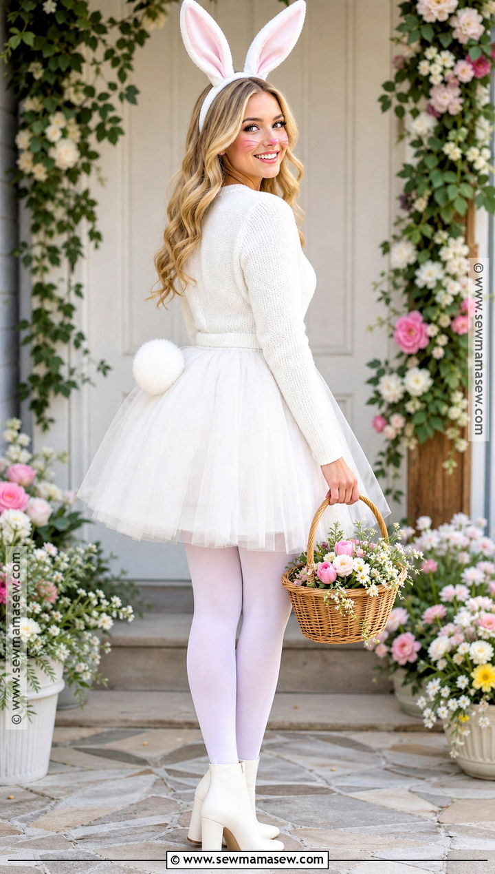 White Bunny Halloween Costume - 35 white halloween costume ideas