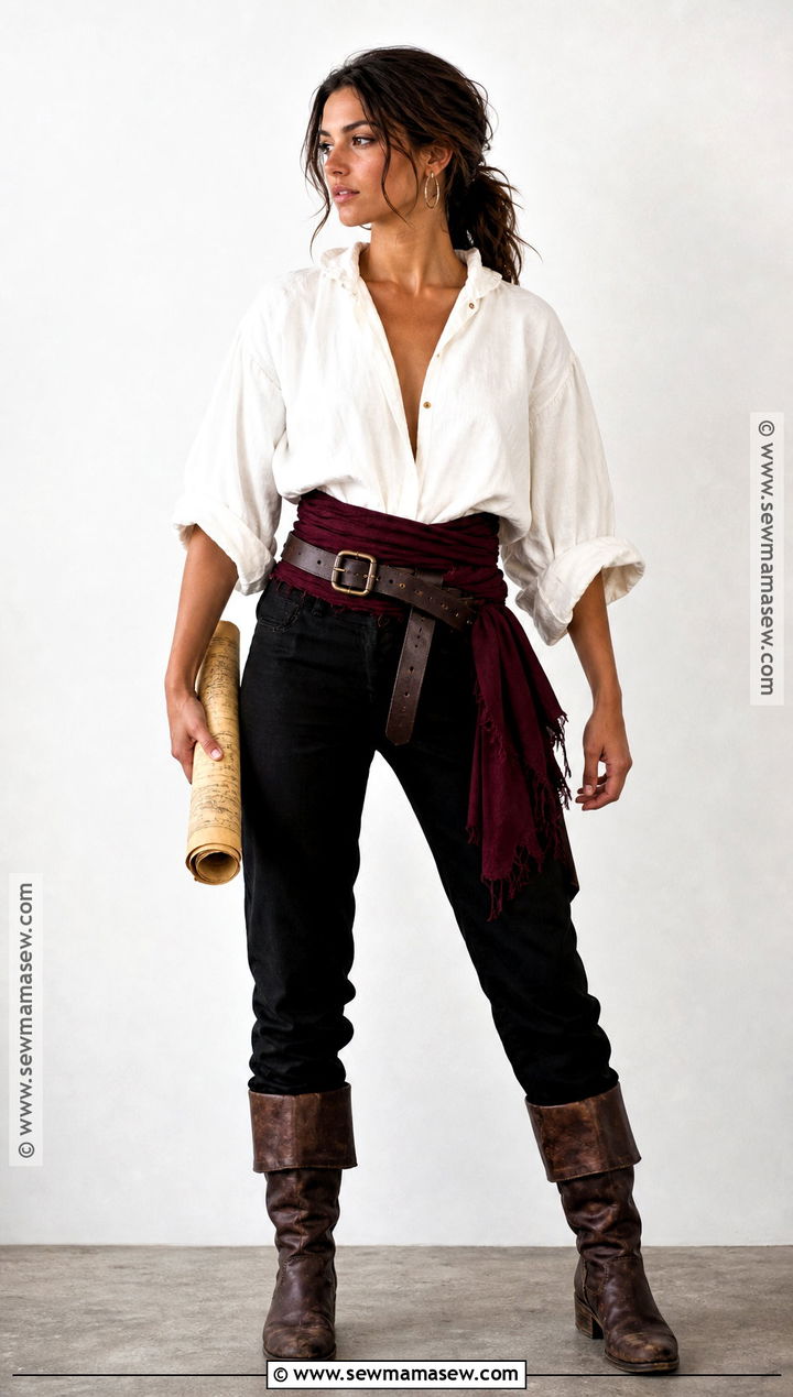 White Button Down Pirate Costume - 35 easy pirate costume ideas