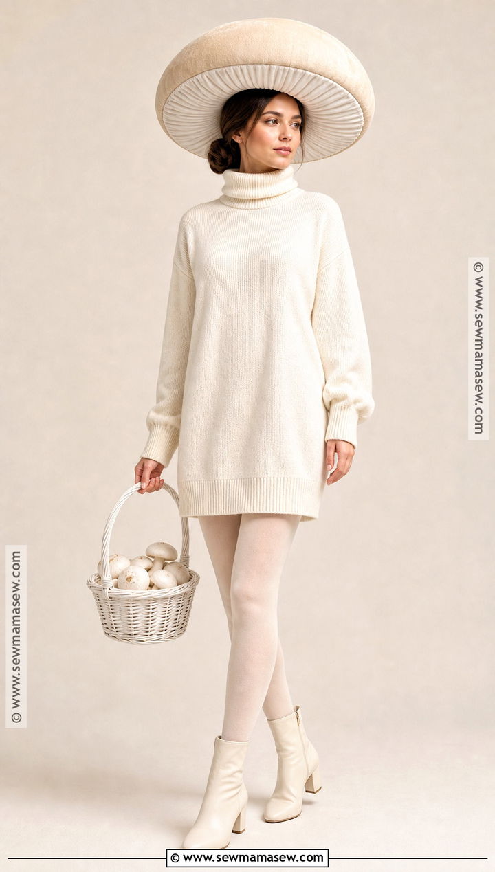 White Button Mushroom Costume - 30 Mushroom Costume Ideas for Women