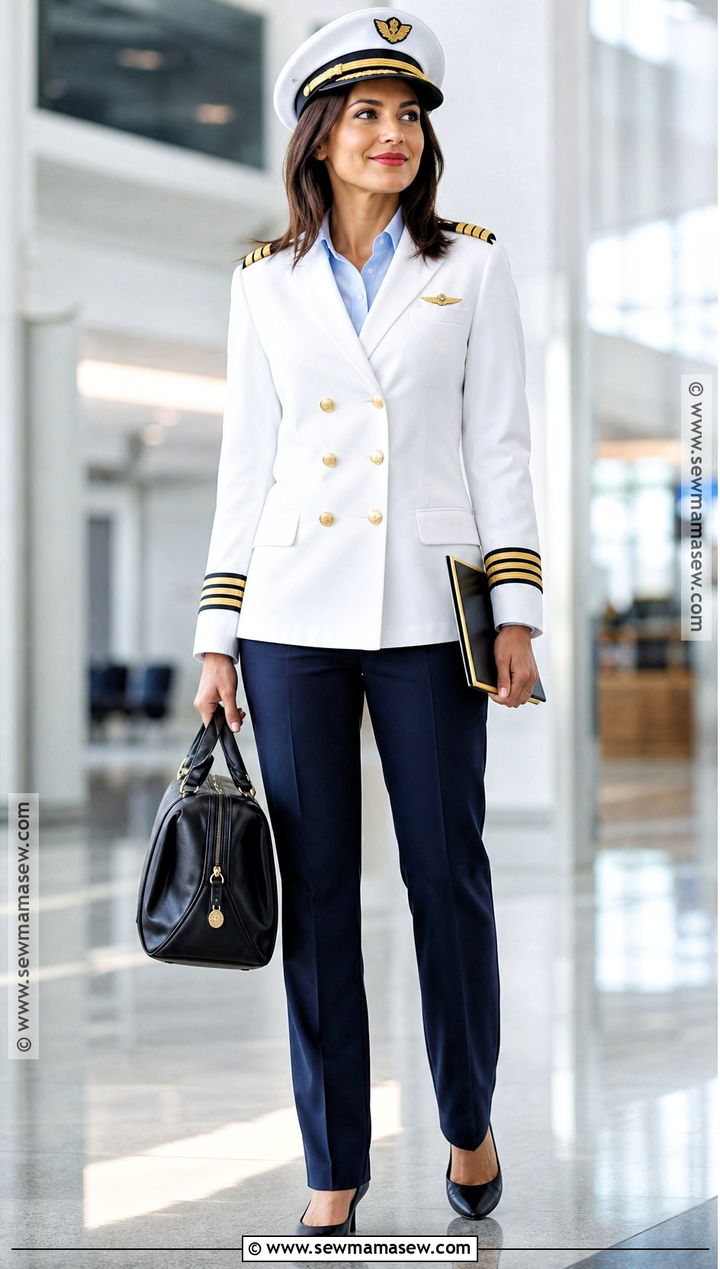 White Captain Pilot Costume - 30 Pilot Costume Ideas for Women