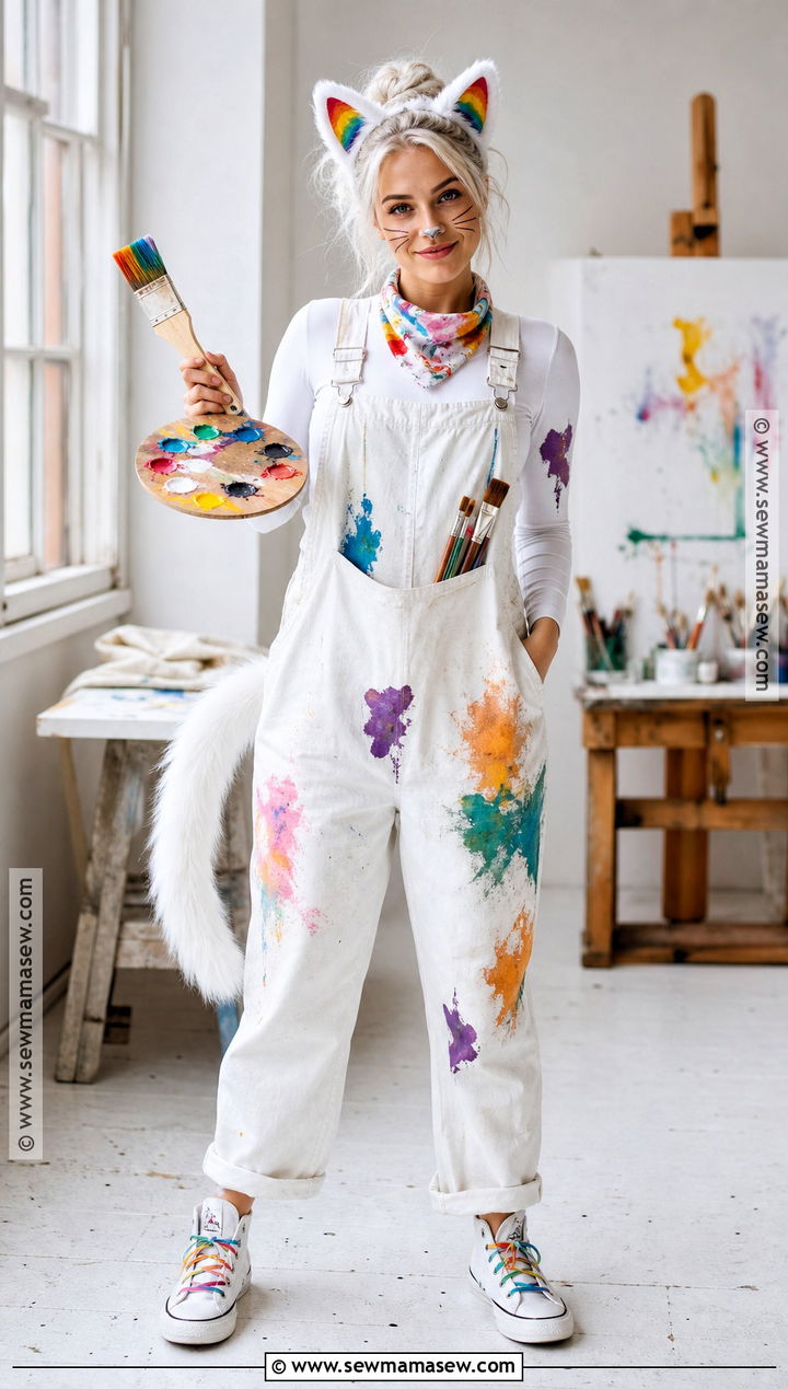 White Cat Artist Costume - 30 White Cat Costume Ideas
