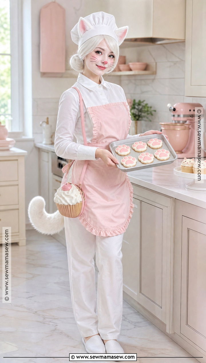 White Cat Baker Costume - 30 White Cat Costume Ideas
