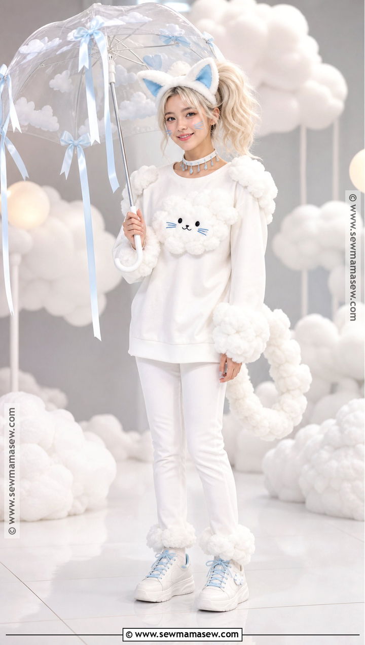 White Cat Cloud Costume - 30 White Cat Costume Ideas