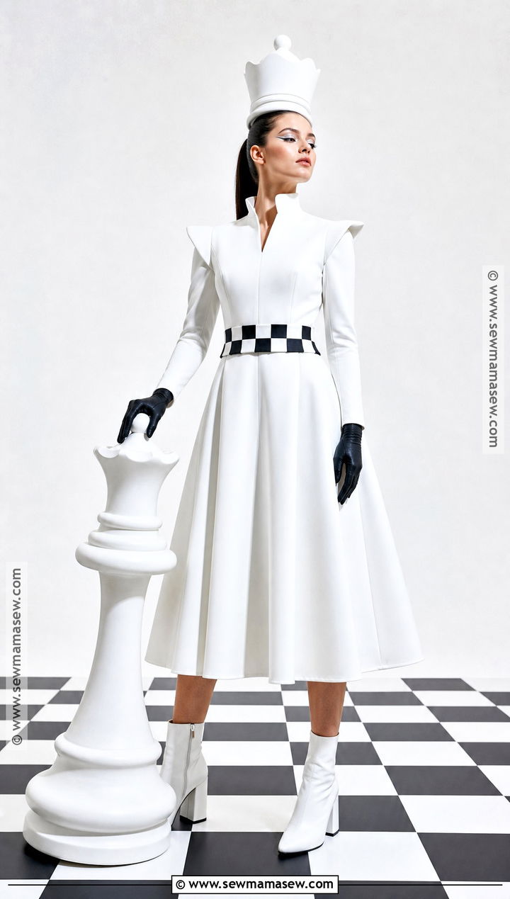 White Chess Queen Costume - 35 white dress halloween costume ideas