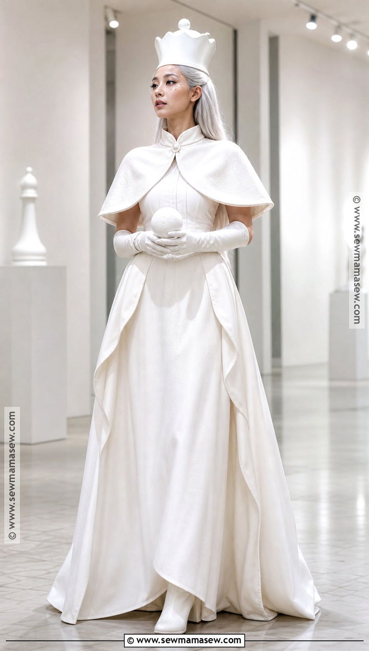 White Chess Queen Costume - 30 chess costume ideas