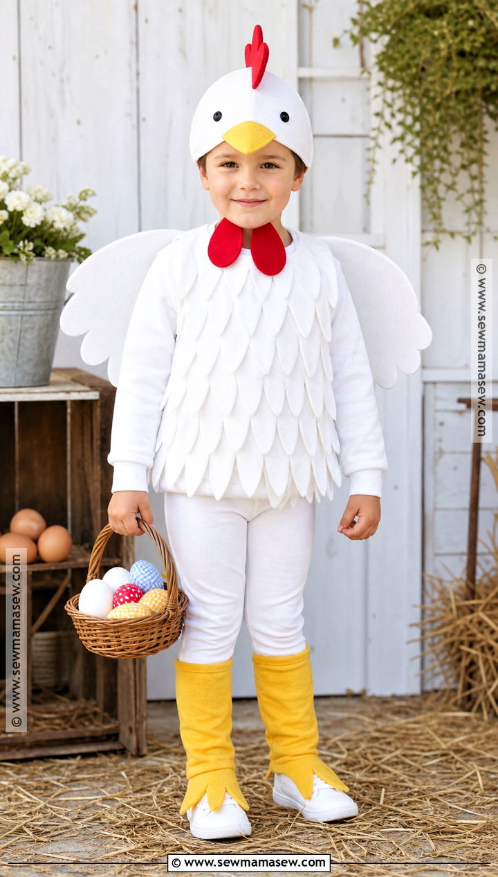 White Chicken Costume For Kids - 30 bird costume ideas for kids