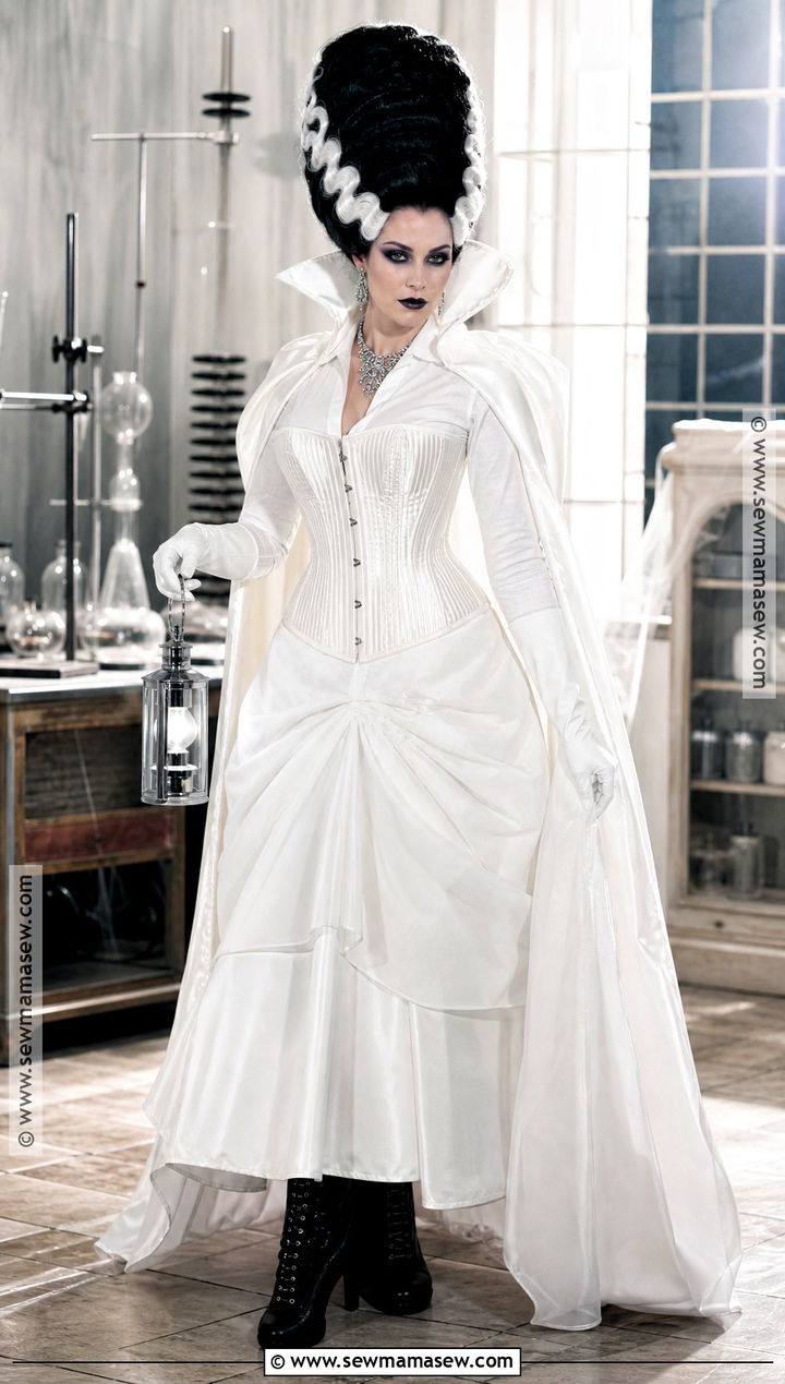 White Corset Bride Of Frankenstein Costume - 35 White Corset Halloween Costume Ideas