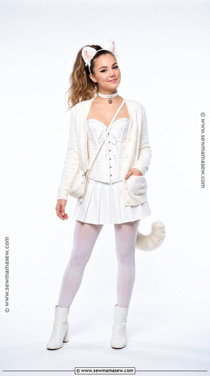 White Corset Cat Costume - 35 White Corset Halloween Costume Ideas