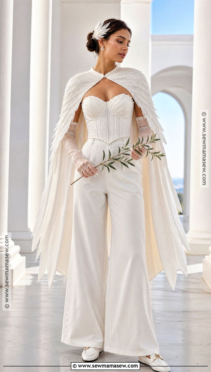 White Corset Dove Costume - 35 White Corset Halloween Costume Ideas
