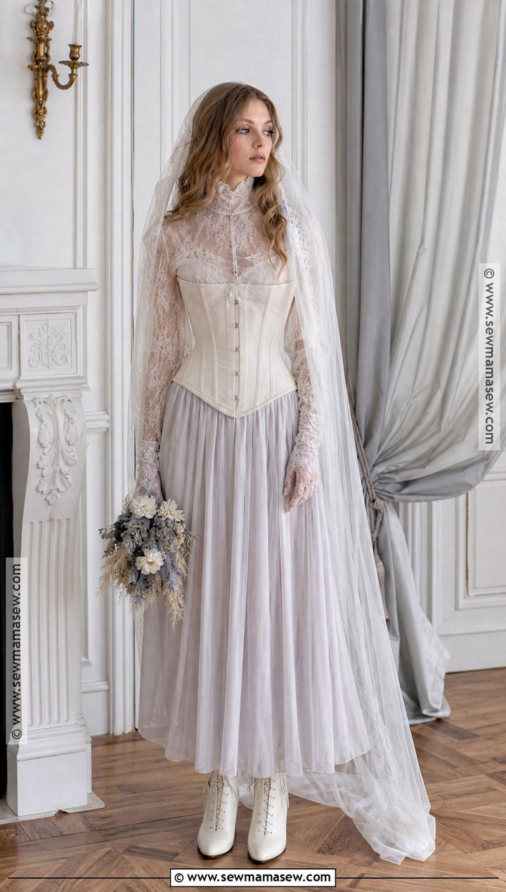 White Corset Ghost Bride Costume - 35 White Corset Halloween Costume Ideas