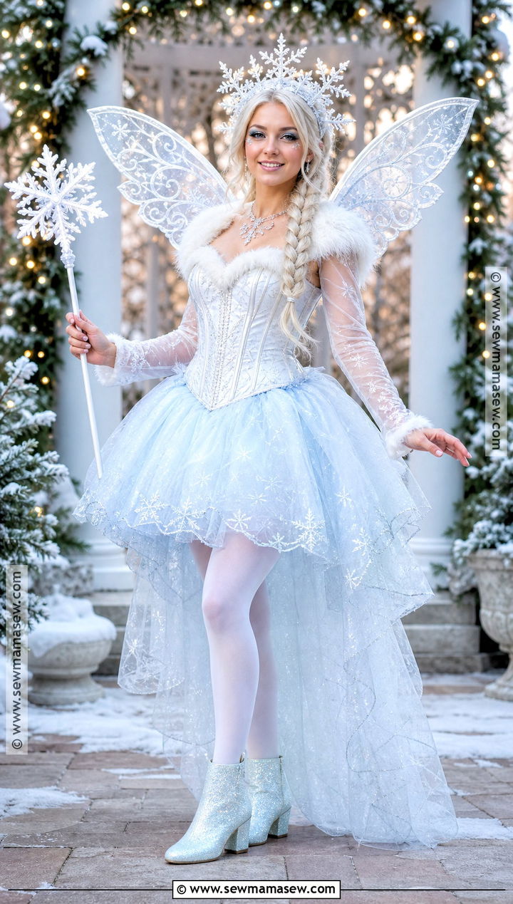 White Corset Snow Fairy Costume - 35 White Corset Halloween Costume Ideas