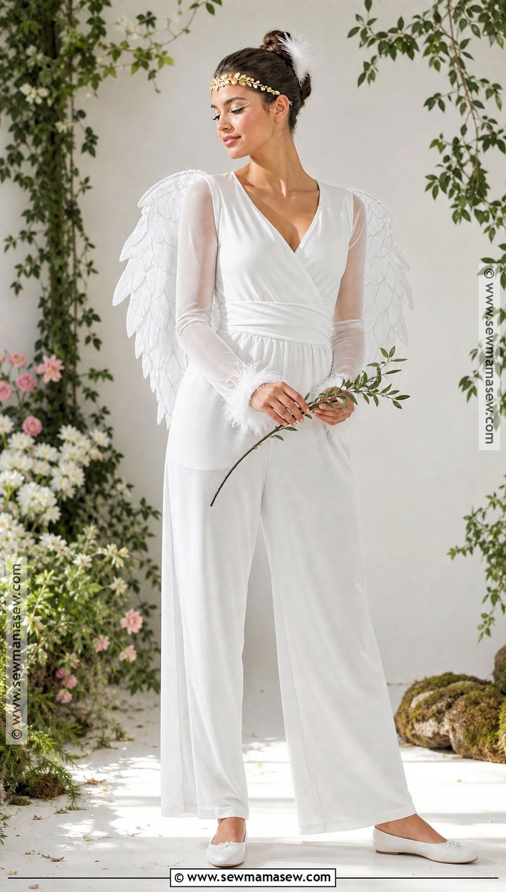 White Dove Costume With Soft Wings - 30 white costume ideas for women