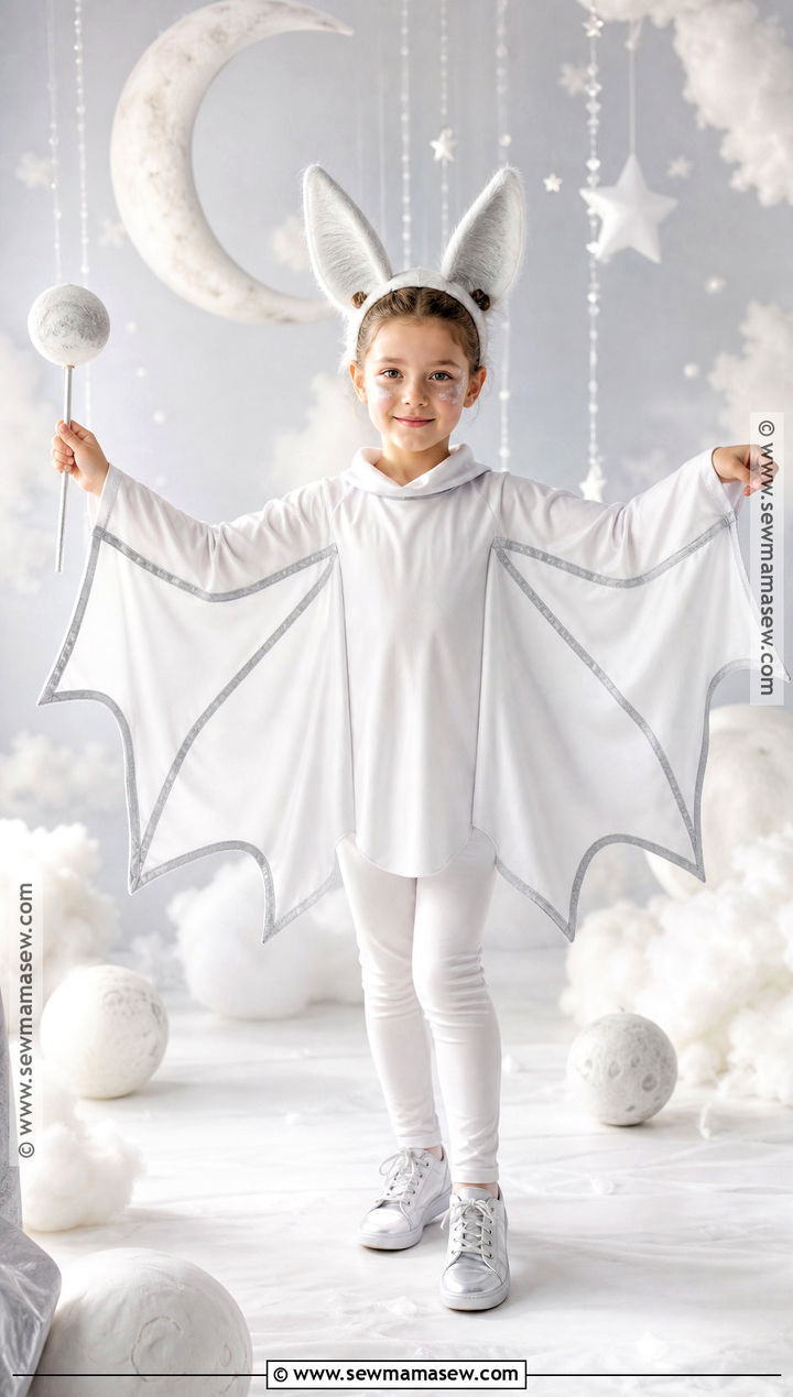 White Fantasy Bat Costume - 30 bat costume ideas for kids