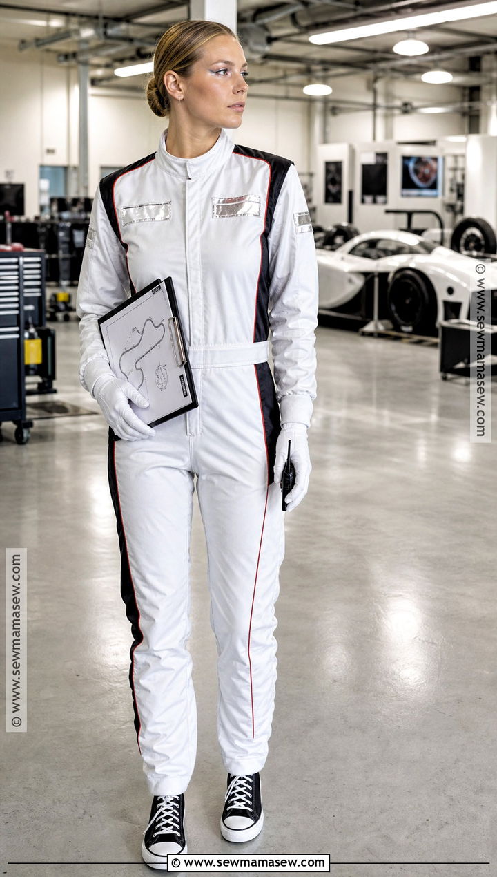 White Formula 1 Test Driver Costume - 30 Formula 1 Costume Ideas for Women
