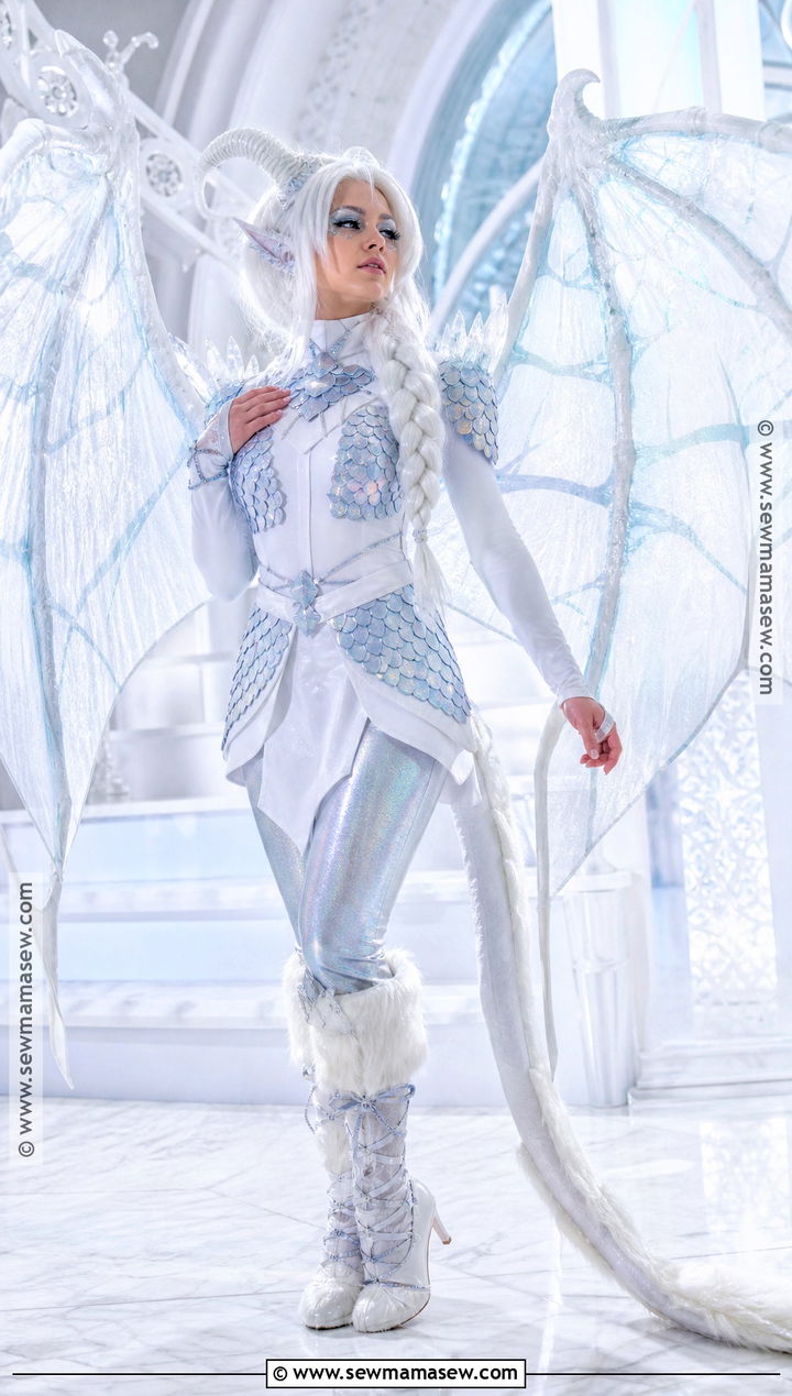 White Frost Dragon Wings Cosplay - 30 Cosplay Wings Ideas