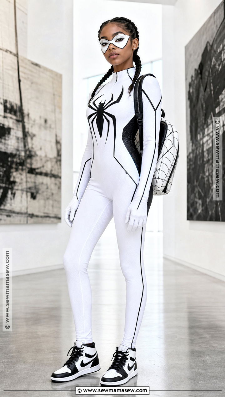 White Future Spider Man Costume - 30 girl spiderman costume ideas