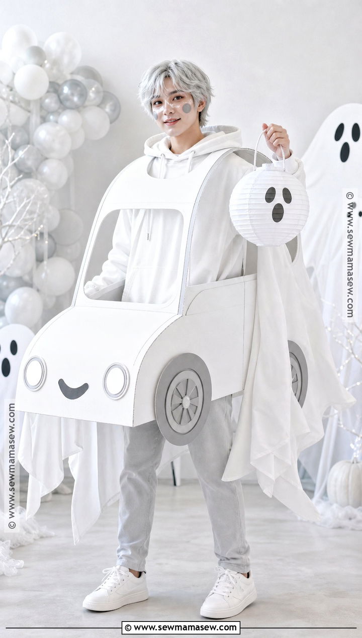 White Ghost Car Costume - 30 car costume ideas