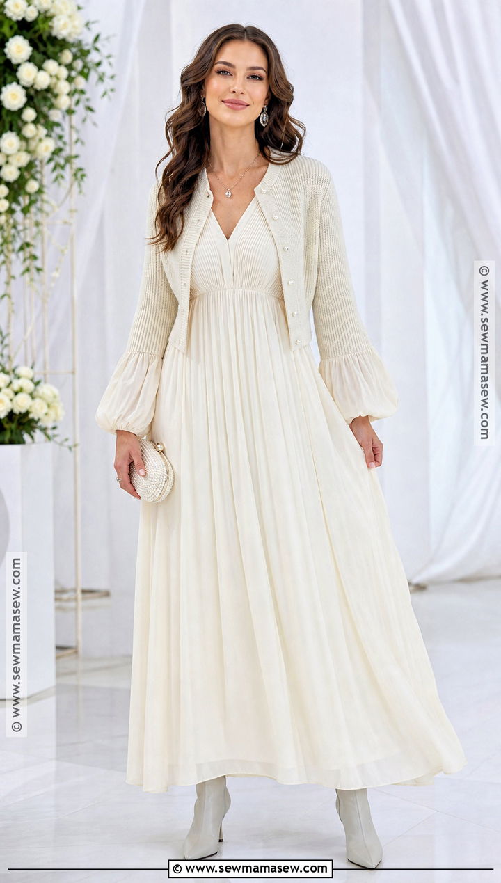White Ghost Halloween Outfit With Maxi Dress - 30 Halloween Fashion Outfits