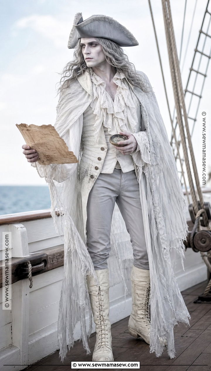 White Ghost Pirate Costume - 35 pirate costumes