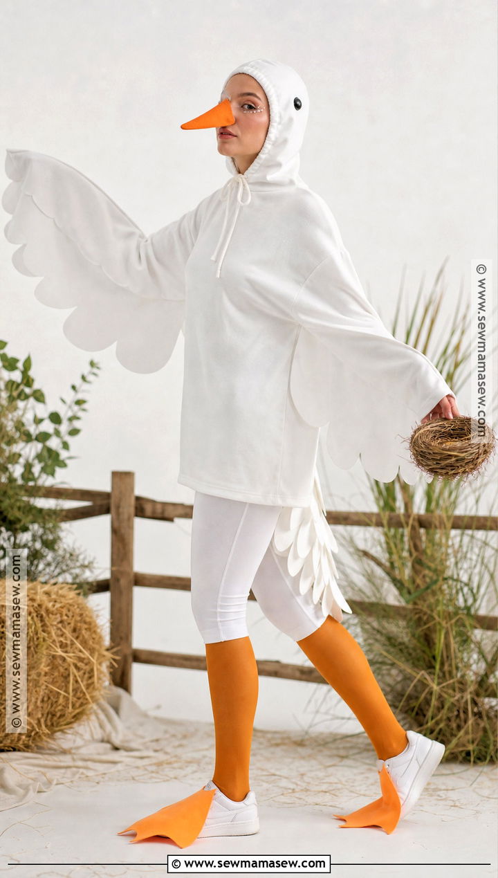 White Goose Costume - 30 farm animal costumes