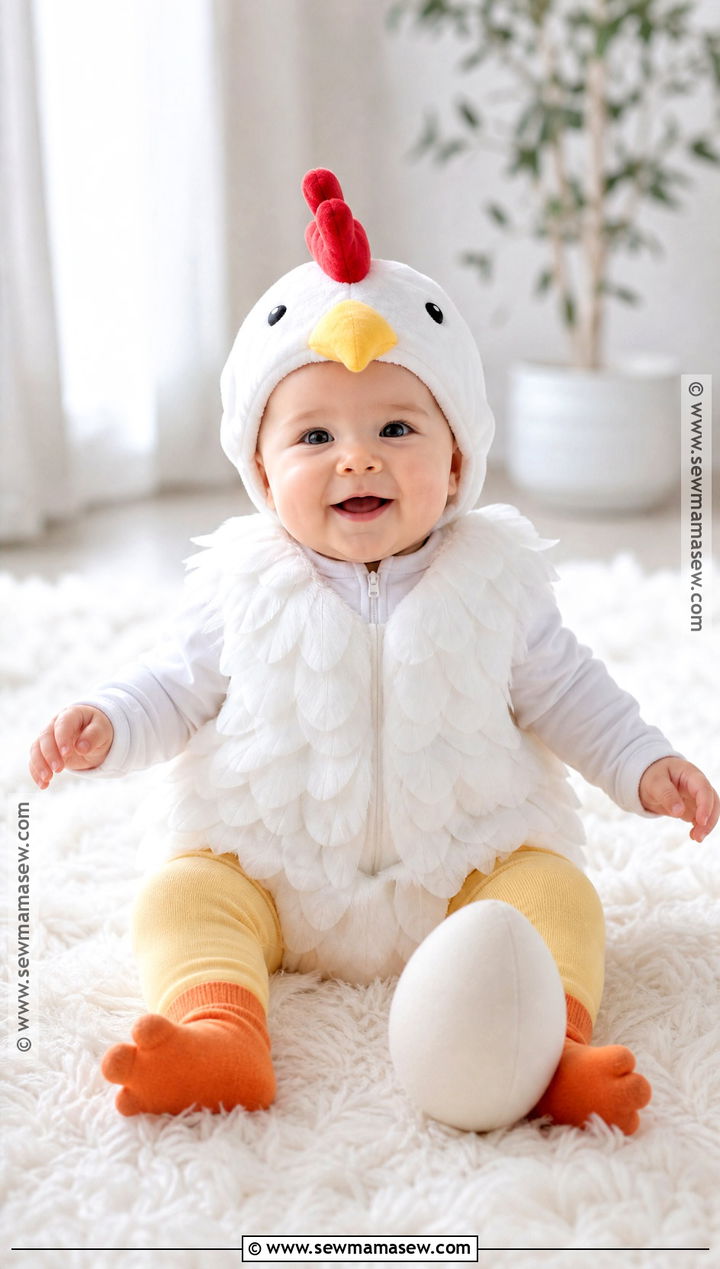 White Hen Baby Costume - 30 baby chicken costume ideas