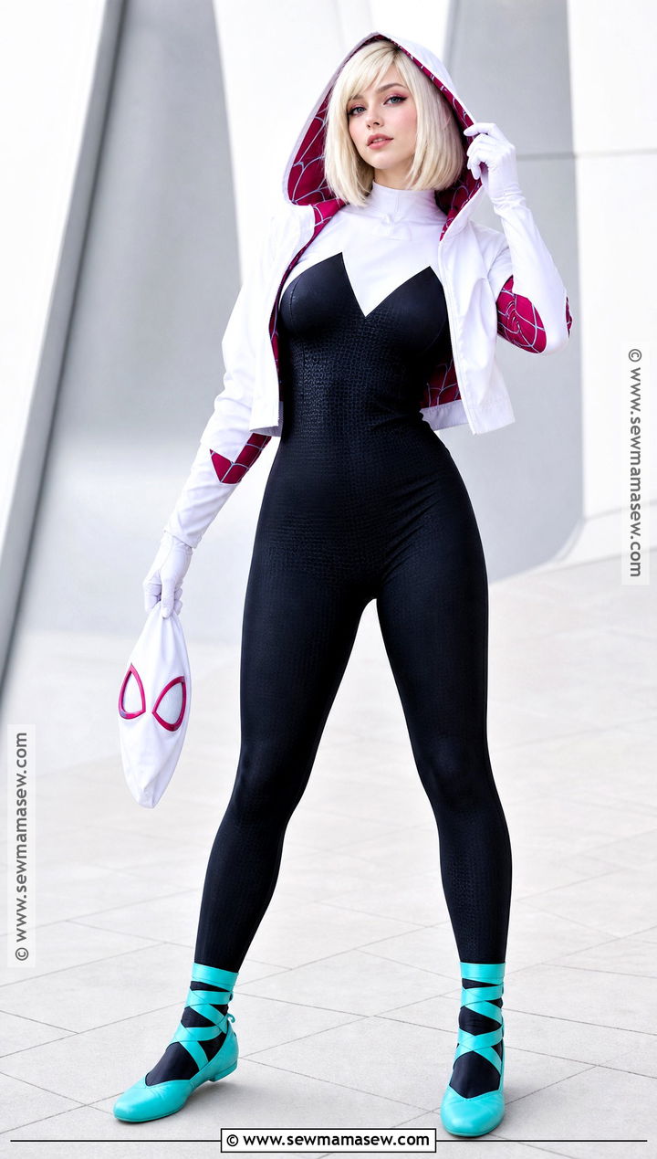 White Hood Spider Woman Costume - 30 spider woman costume ideas