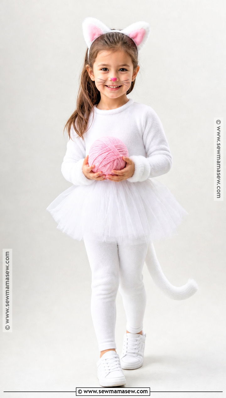 White Kitten Costume - 30 cat costume ideas for kids
