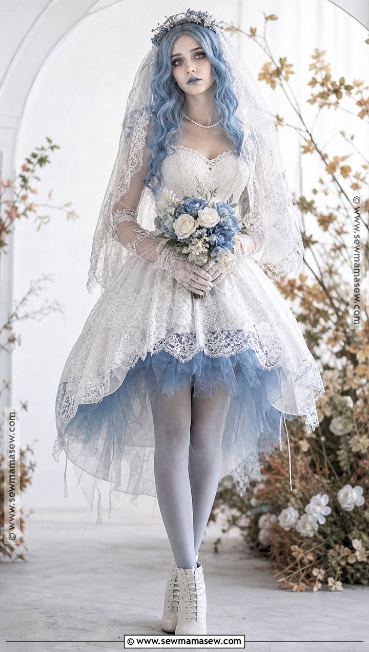 White Lace Corpse Bride Costume - 50 corpse bride costume ideas