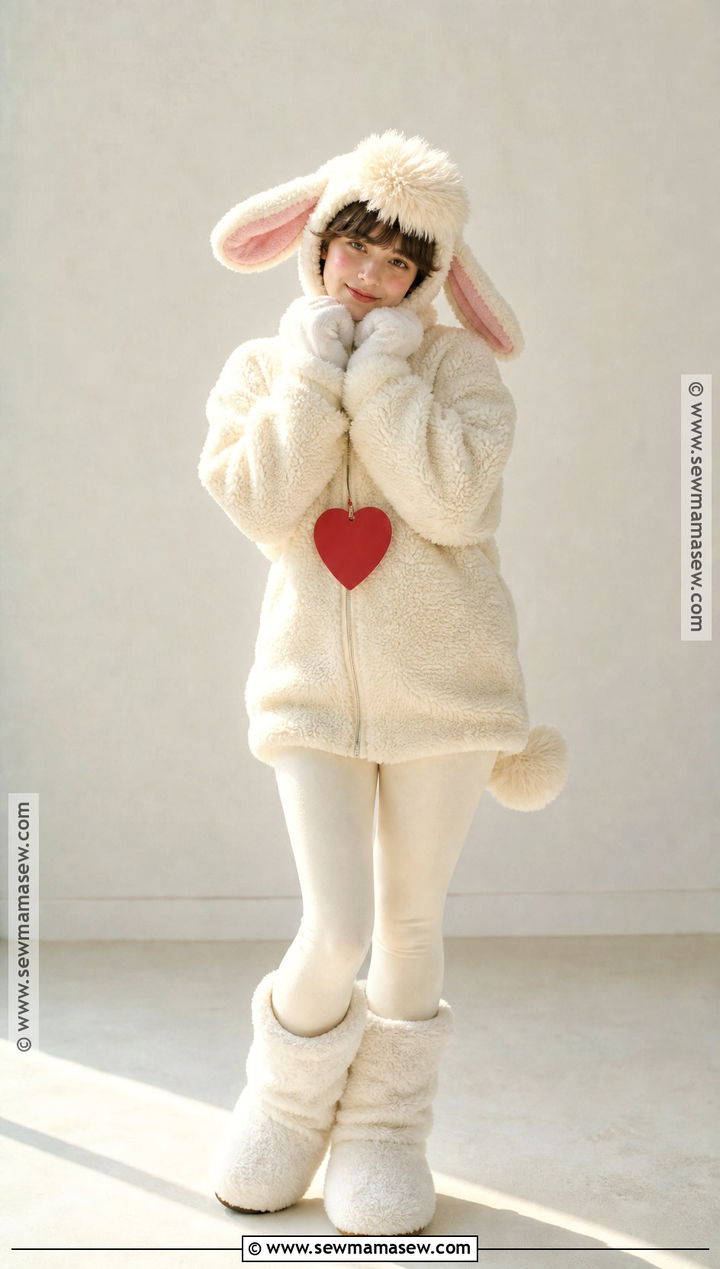 White Lamb Beanie Baby Costume - 40 beanie baby costume ideas