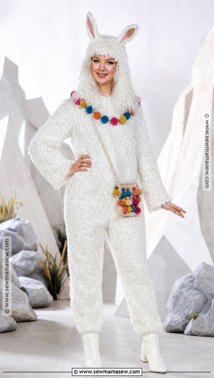 White Llama Halloween Costume - 40 animal halloween costumes