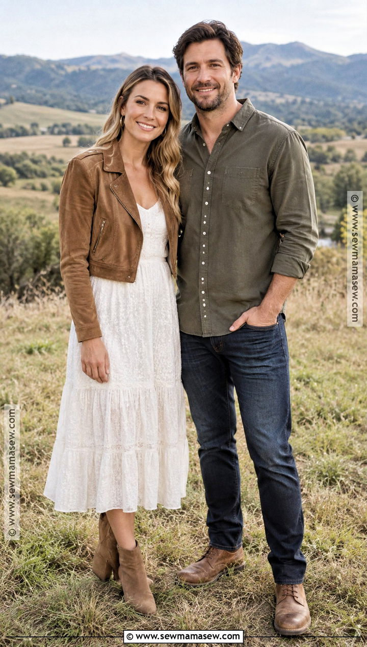 White Midi Dress Engagement Picture Outfit - 20 september engagement pictures outfits