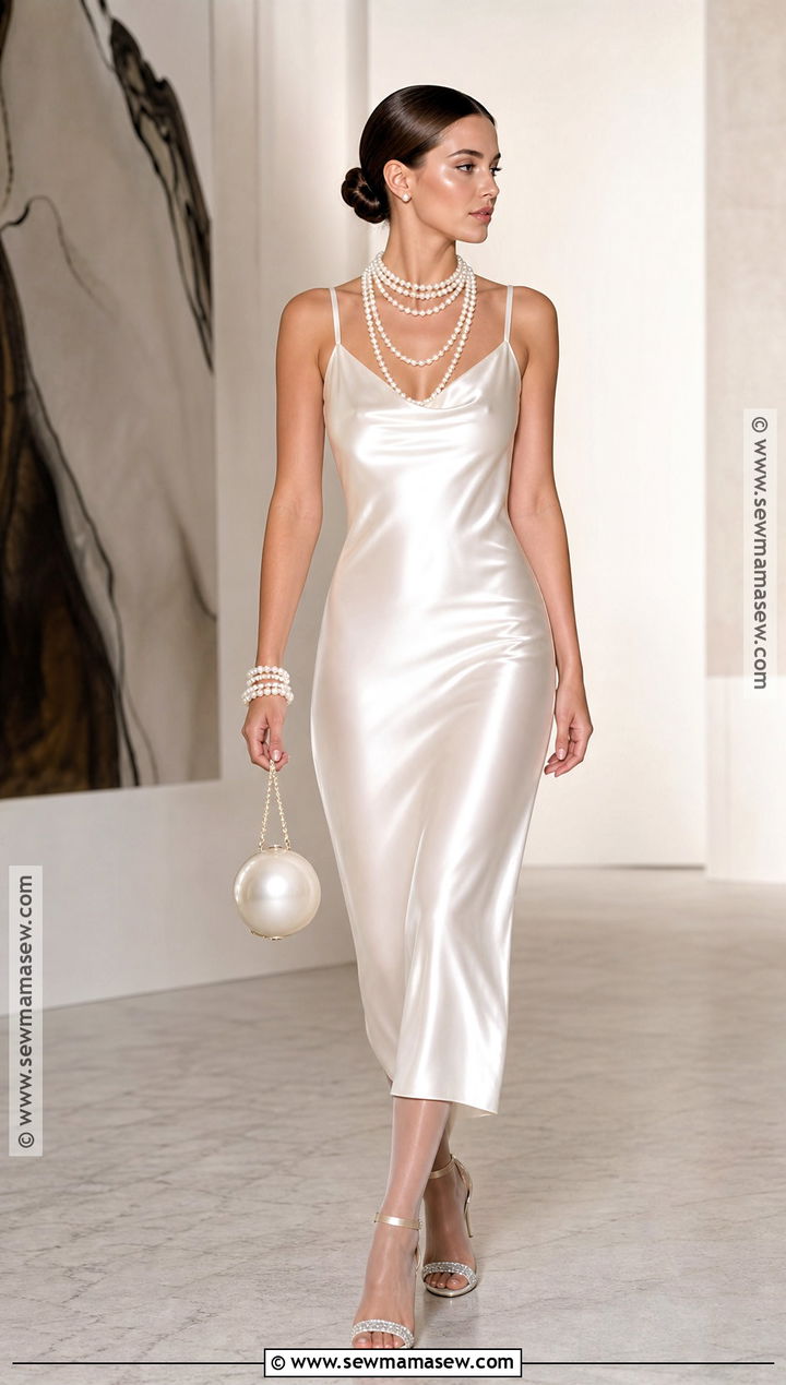 White Pearl Costume With Iridescent Details - 30 white costume ideas for women