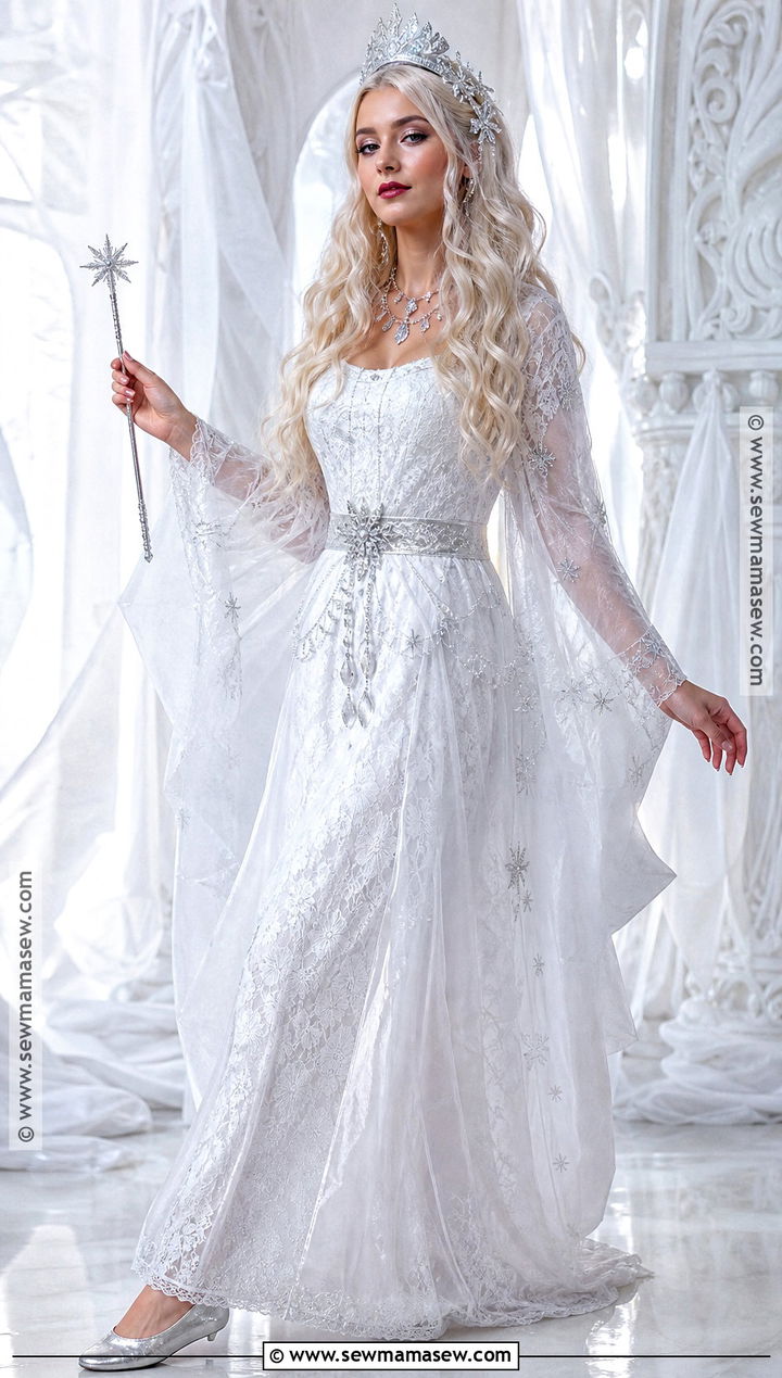 White Queen Costume With Silver Dress - 35 alice in wonderland costume ideas