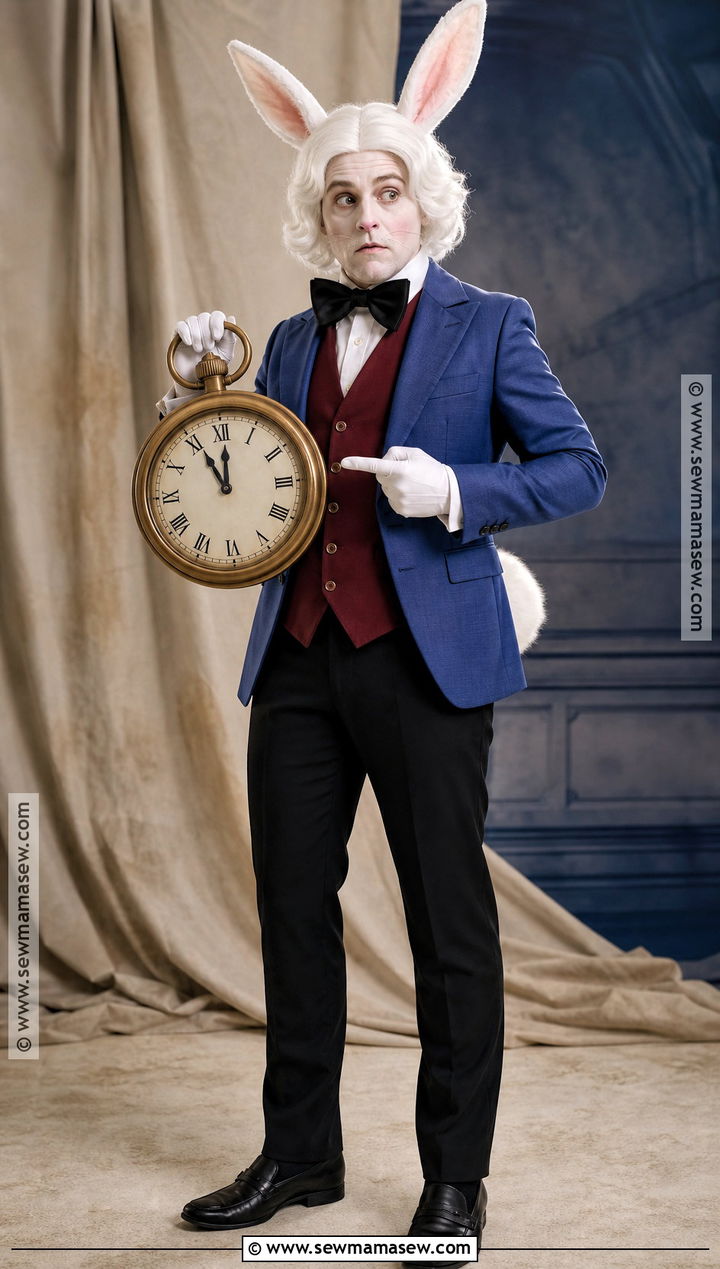 White Rabbit Clock Costume - 30 Cute Bunny Costume Ideas