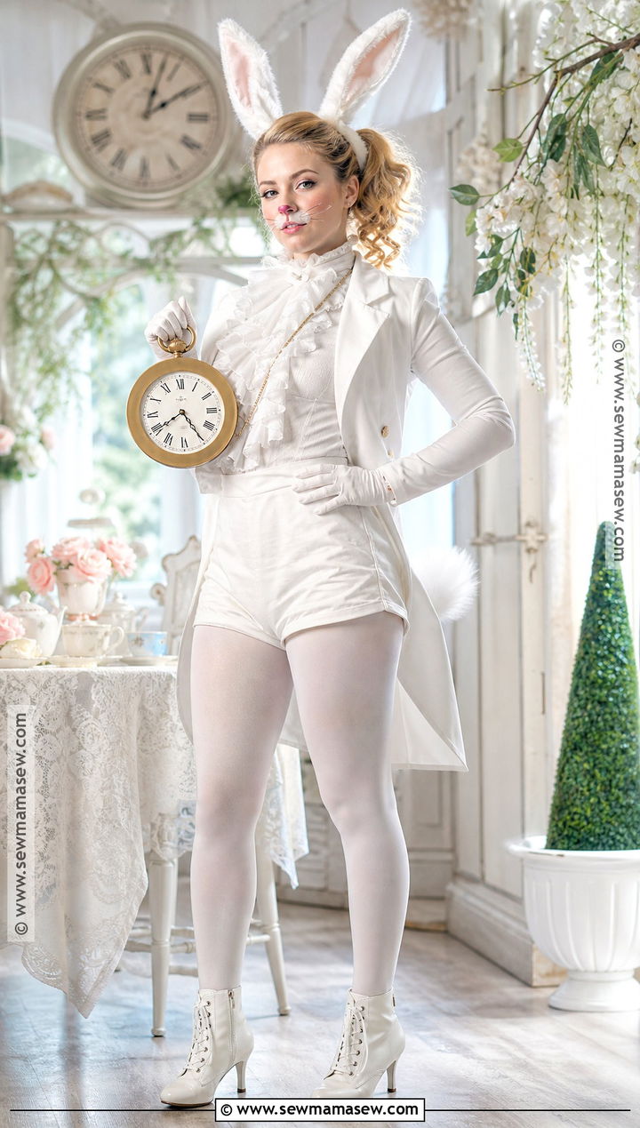 White Rabbit Costume With Tailcoat - 30 white costume ideas for women