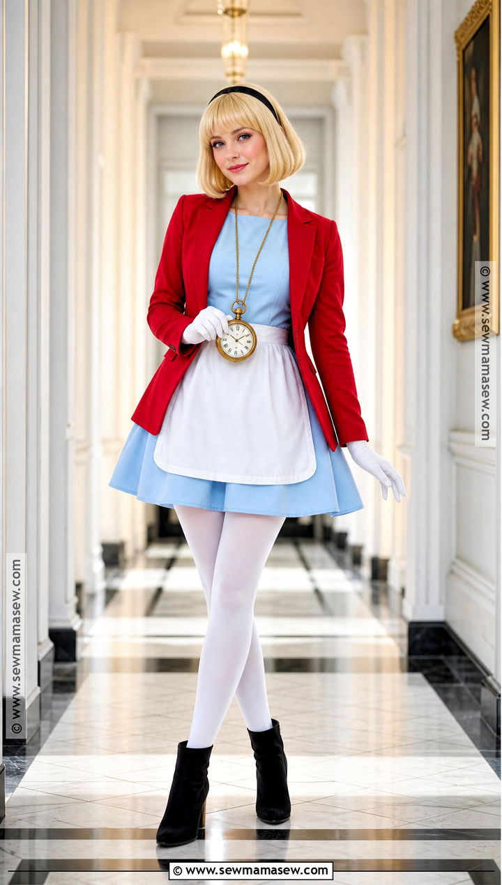 White Rabbit Inspired Alice Costume With Red Blazer - 40 alice costume ideas