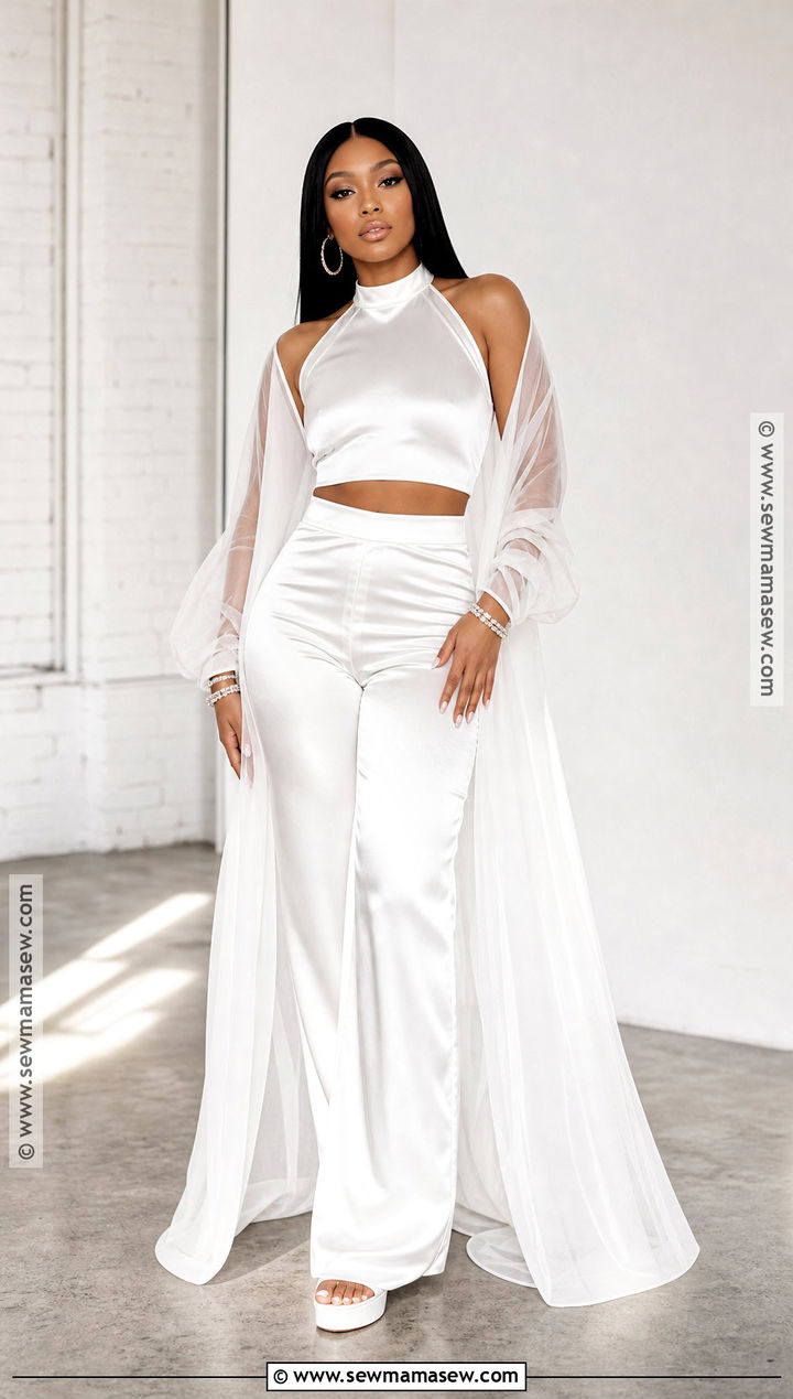 White Satin Two Piece Cher Costume - 30 cher costume 70's ideas