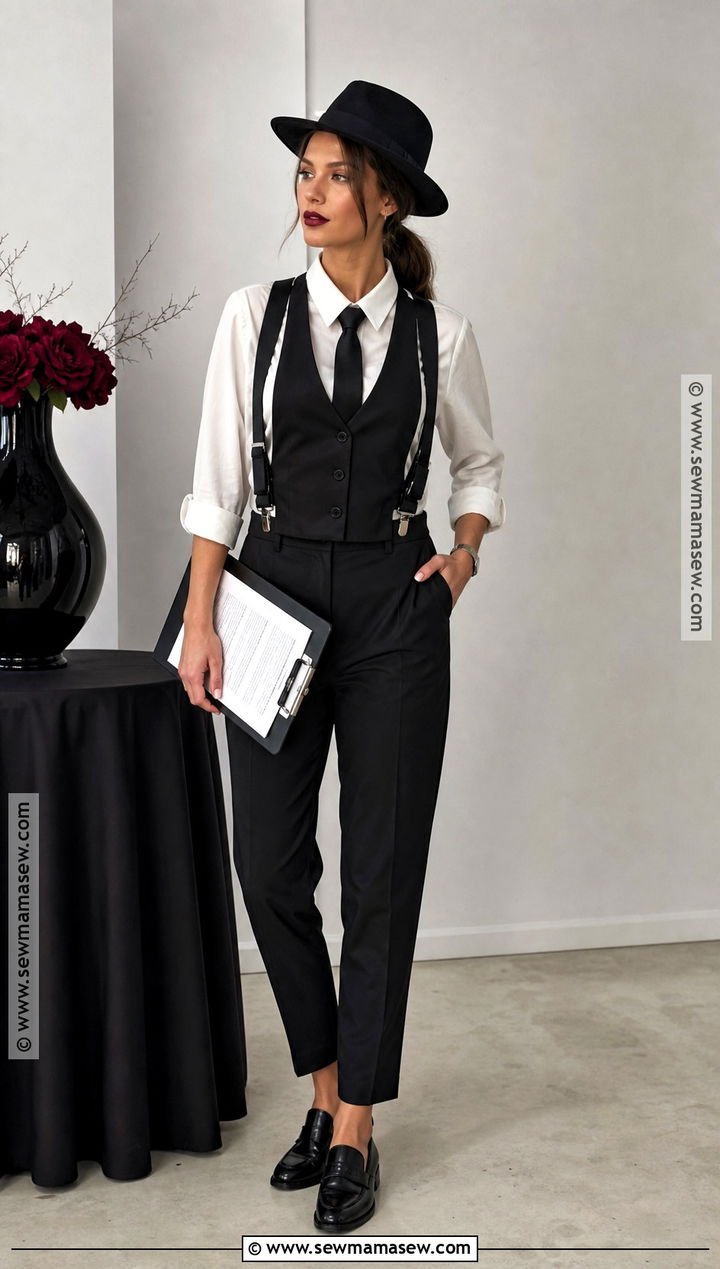 White Shirt And Tie Mafia Costume - 35 Mafia Costume Ideas for Women