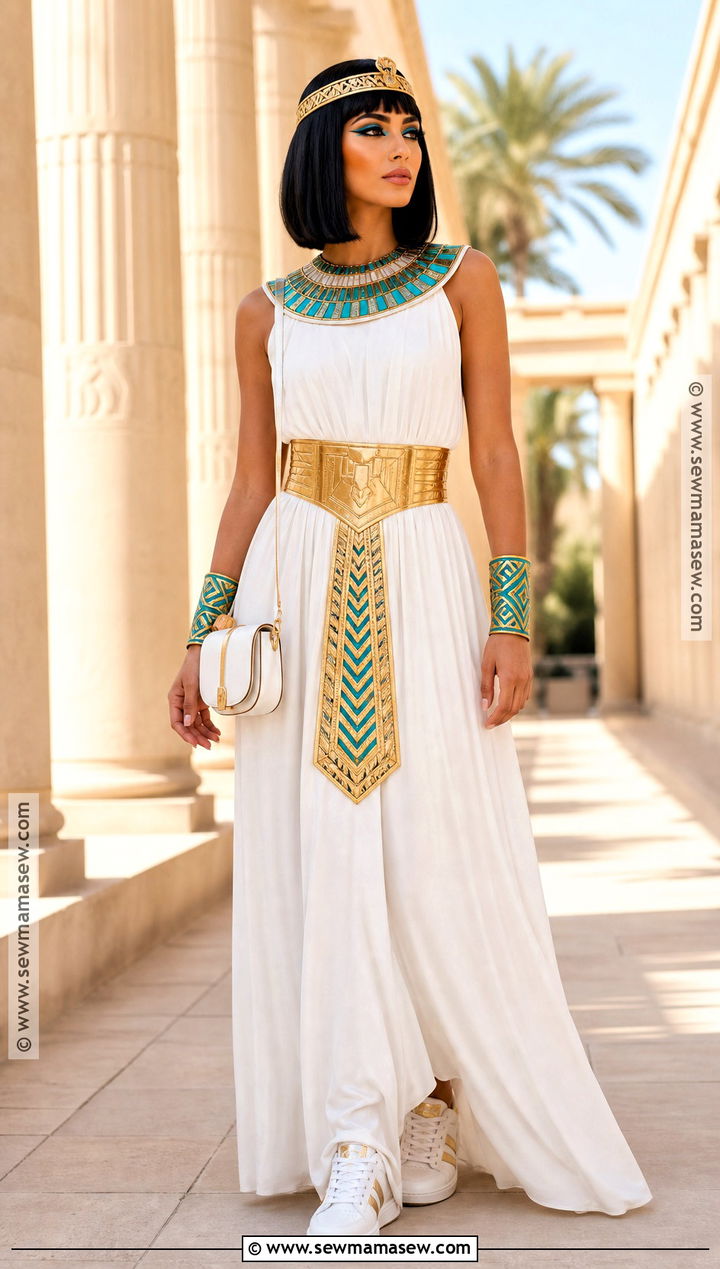 White Sneakers Cleopatra Outfit - 30 Cleopatra Halloween Outfit Ideas