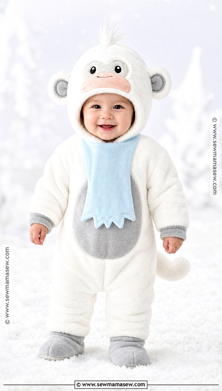 White Snow Monkey Baby Costume - 30 baby monkey costume ideas